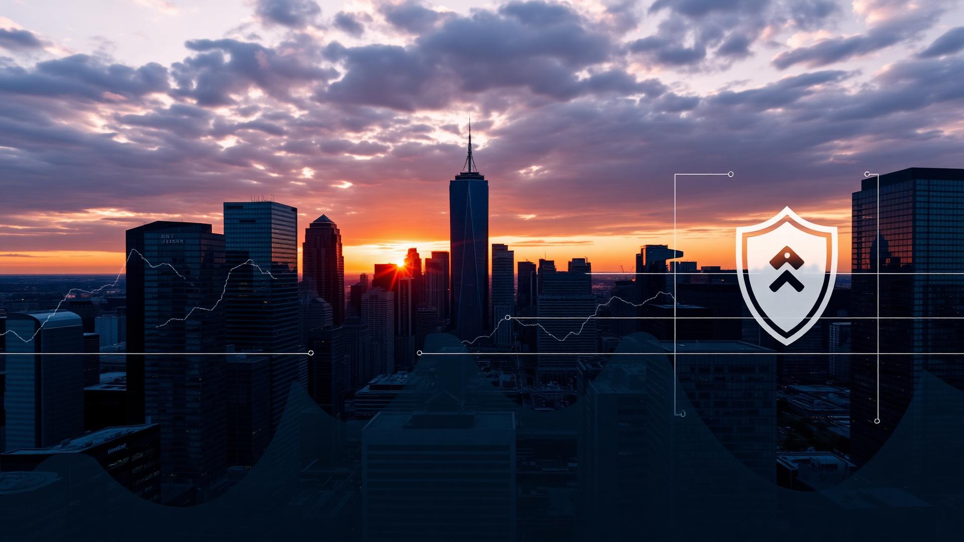 Financial district skyline